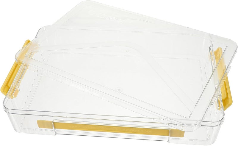 ABOOFAN Large Transparent Flag Display Case Organizer Box for Medals Postcards Certificates Storage Container with Clear Lid for Document and Hardware Accessories Protection - Image 1
