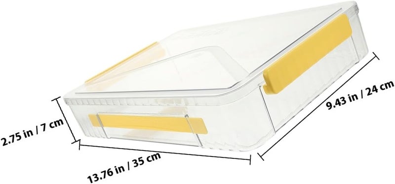 ABOOFAN Large Transparent Flag Display Case Organizer Box for Medals Postcards Certificates Storage Container with Clear Lid for Document and Hardware Accessories Protection - Image 2