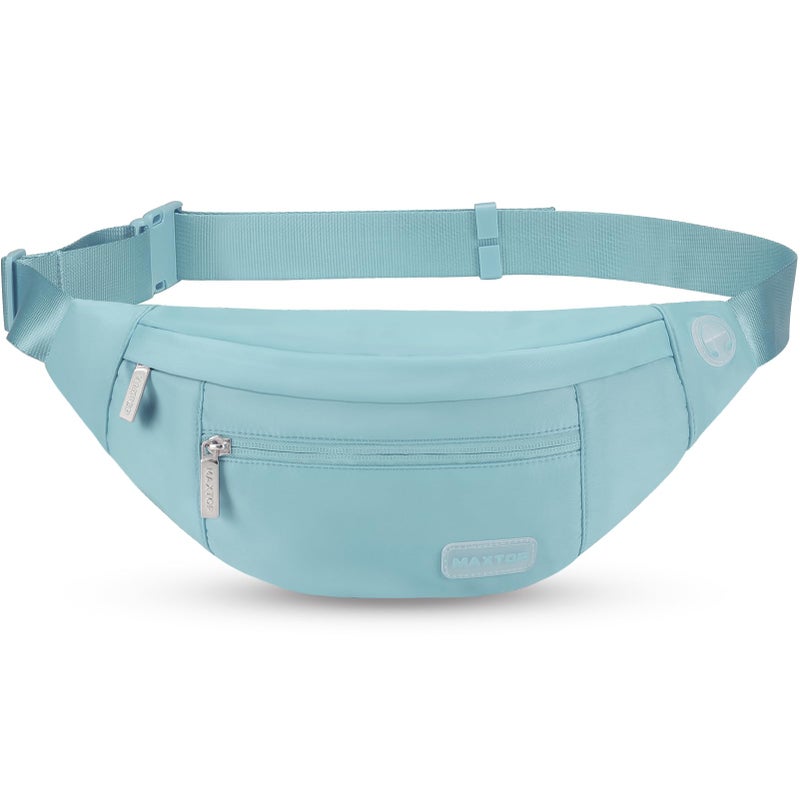 MAXTOP Large Crossbody Fanny Pack with 4Zipper PocketsGifts for Enjoy Sports Festival Workout Traveling Running Casual HandsFree Wallets Waist Pack Phone Bag Fits All Phones - Image 2