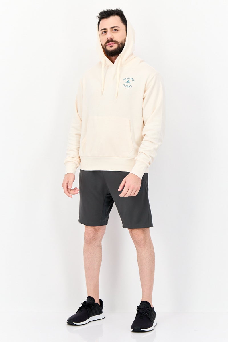 Adidas Men Sportswear Fit Long Sleeves U Dubai Hoodies, Beige  - Image 4