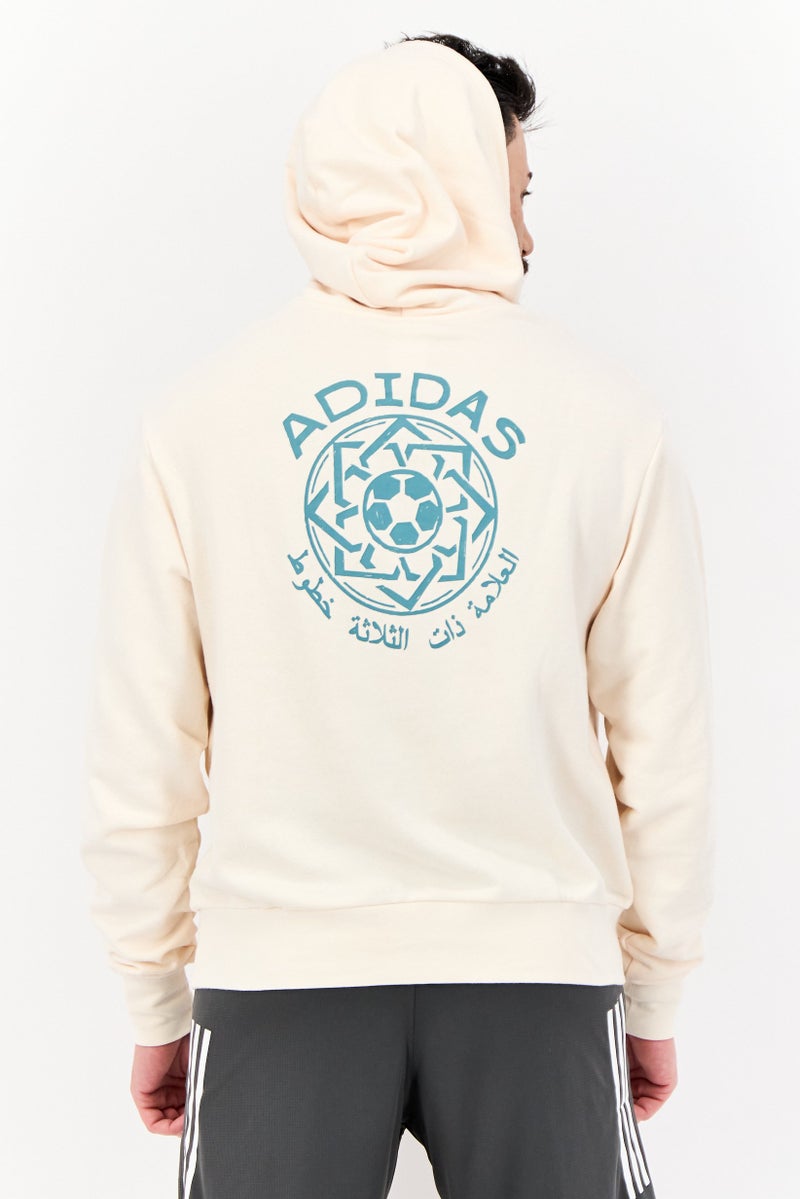 Adidas Men Sportswear Fit Long Sleeves U Dubai Hoodies, Beige  - Image 3