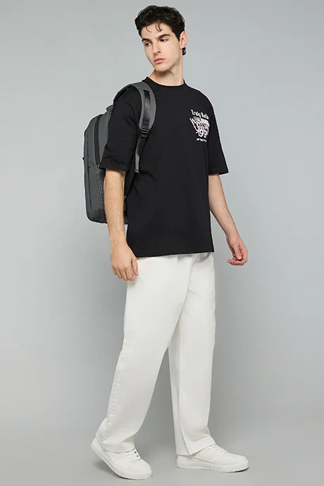 أر أند بي Solid Relaxed Fit Jeans with Button Closure