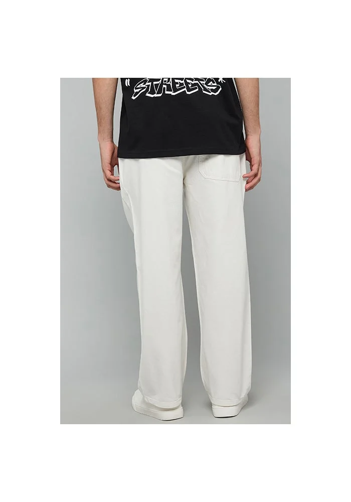 R&b  Solid Relaxed Fit Jeans with Button Closure for Men | Best Price UAE