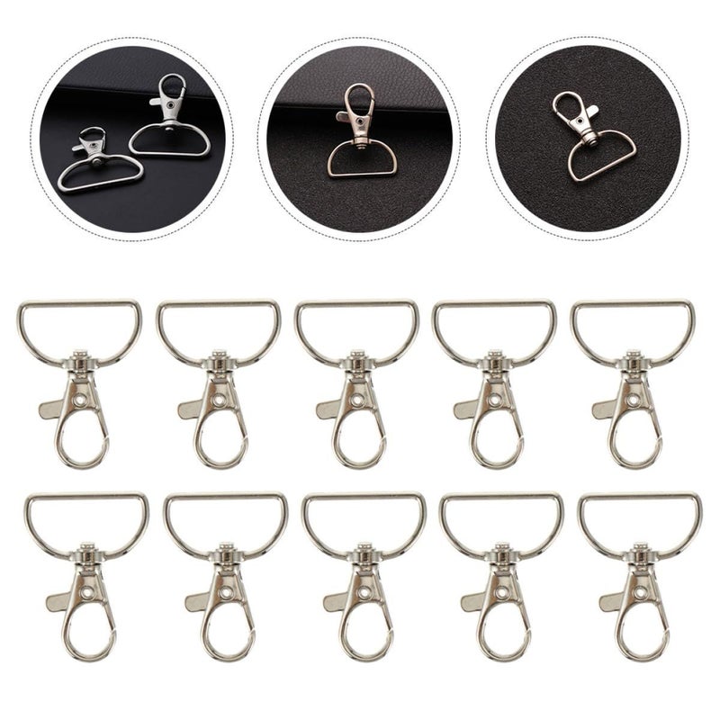 24 Pcs 35mm Metal Lobster Trigger Clasps Swivel Key Holder Clips DIY Bag Craft Replacement Buckles For Jewelry Making And Keychains - Image 4