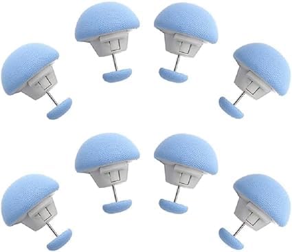 SPOLIK SPOLIK Mushroom Shaped Quilt Holder OneKey Unlock for Blanket Bed Sheet NonSlip Bed Clamps Sheet Holder Clips for Socks Curtains Quilt Cover Blue Pack of16  - Image 3