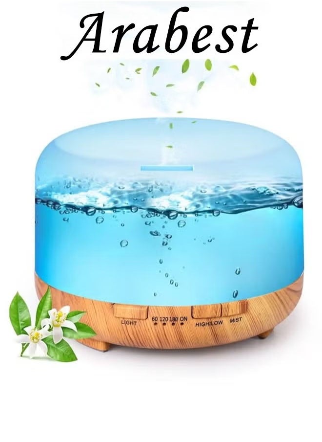 Arabest - Essential Oil Diffusers, 500ml Diffusers for Essential Oils Large Room,Home, Aromatherapy Oil Diffuser with Cool Mist - Image 1