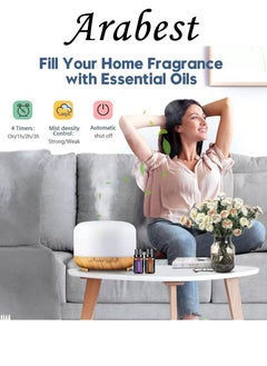 Arabest Essential Oil Diffusers, 500ml Diffusers for Essential Oils Large Room,Home, Aromatherapy Oil Diffuser with Cool Mist  - Image 3