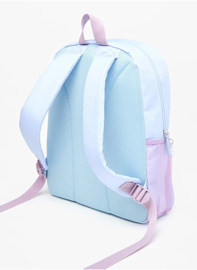 Disney Frozen Print Backpack with Adjustable Shoulder Straps - 39x32x11 cm
