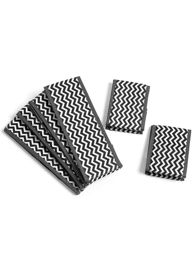 yongsheng 6-Piece Foldable Closet Organizer Grey/White，6 Pcs Folding Storage Box Cube Storage Bins Simple Storage Case Clothing Drawers Wardrobe Clothes Travel Container Foldable Cloth Desktop Organizer Non-woven Fabric Office  - Image 4