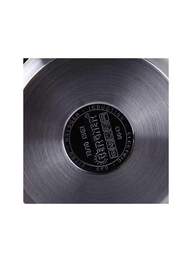 BERGNER Gourmet 2 Bg6502 Induction Base Saucepan With Lid, 16 Cm/1.3 Litre, Silver, Stainless Steel, 1.3L - Image 2