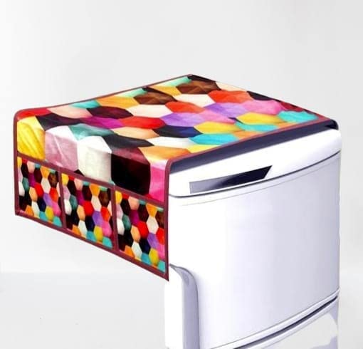 Multi Doted 3D Polyster Top Cover for Home Multicolour 