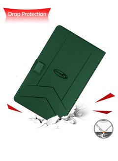 GMAX PU Leather Magnetic Closure Flip Case Cover For Samsung Galaxy Tab A9+ / A9 Plus 5G 2023 X210 X215 X216 11.0 Dark Green  - Image 2