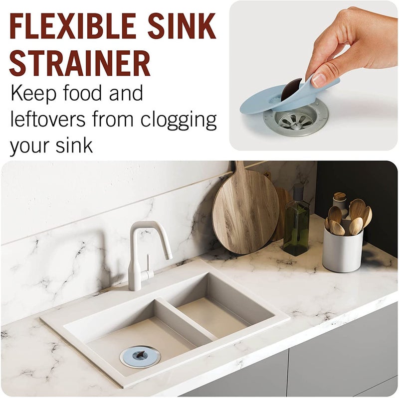 CONNECTWIDE CONNECTWIDE Flex Drain Stop Hair Catcher 2 in 1 Silicone Stop Filter Drain StopperStrainerHair Catcher Random  - Image 5