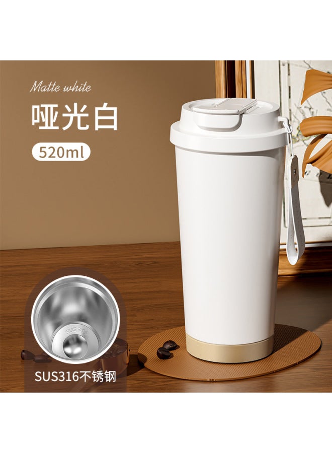 Convenient 100 Coffee Cup Thermos Cup Made Of 316 Stainless Steel, Student Straw Cup, Drinking Cup, Tea Cup, Portable