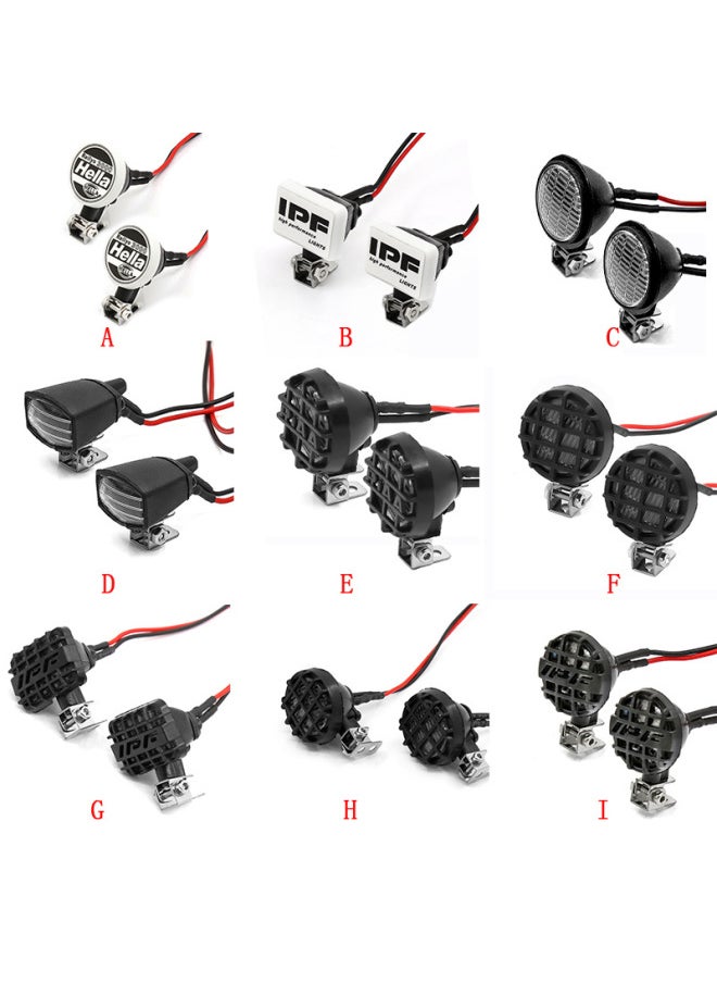 1/10 Model Car Climbing Car Stereo Simulation Square Lampshade Roof Light Spotlight SCX10 TRX4-Color:Section C  - Image 2