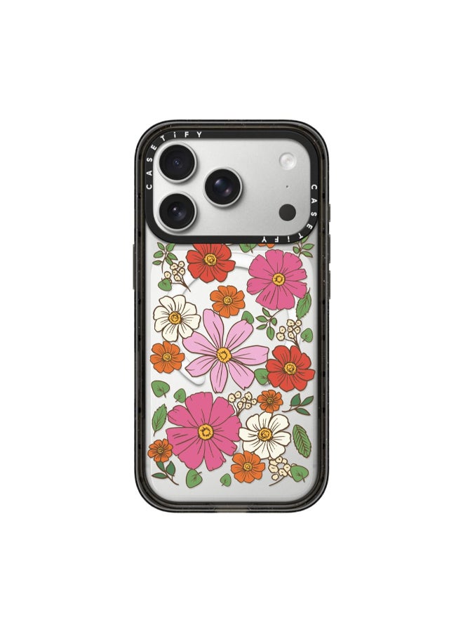 Casetify IMPACT Case w/ Magsafe for Apple iPhone 17 Pro 6.3" 2025 | 8.2-Ft Drop Protection, Fashion Cover, Instagrammable, Slim Lightweight, Eco-Friendly, Wireless Charging - Garden Florals/Black - Image 1