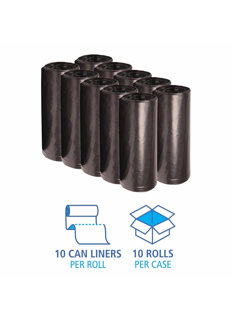 boardwalk Boardwalk X7658WKKR02 38 in x 58 in 60 gal 2 mil Recycled LowDensity Polyethylene Can Liners  Black 100Carton  - Image 5
