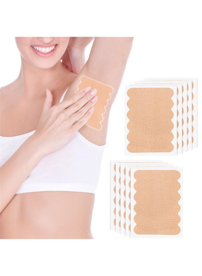 20 Pcs Underarm Sweat Pads,Disposable Underarm Sweat Pads, Invisible Self-Adhesive Cotton Absorbent Armpits Antiperspirant Stickers, Dress Shields, Enhanced Anti Sweat Protection (Elastic Fabric) - Image 1