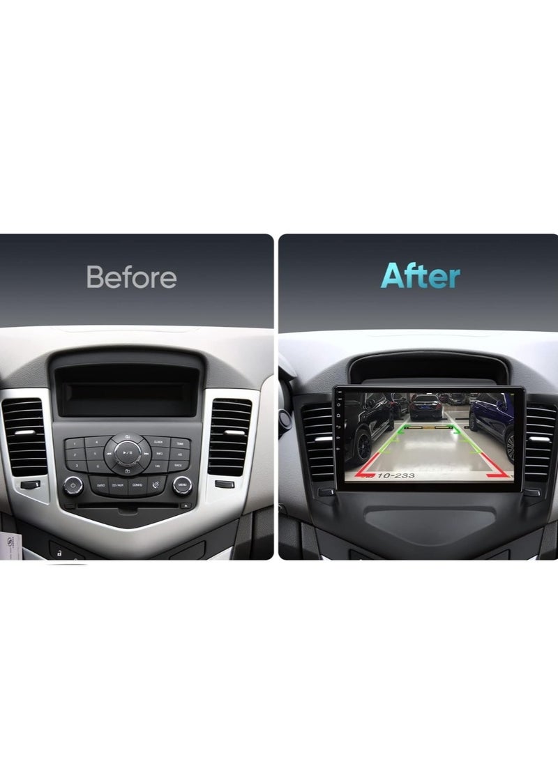 Vierex - Android Car Stereo For Chevrolet Cruze 2009-2015 Support Apple Carplay Android Auto GPS Navigation 4GB RAM Fast Interface Quick Boot AHD Camera Included SIM Card Support Bluetooth USB YouTube DSP - Image 1