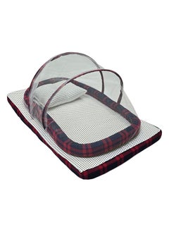 BABYCARA Baby Net Bed With Thick Mattress, Mosquito Net And Neck Pillow, 80 CM X 48 CM  - Image 1