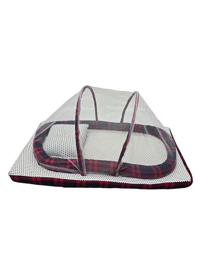 BABYCARA Baby Net Bed With Thick Mattress, Mosquito Net And Neck Pillow, 80 CM X 48 CM - Image 3