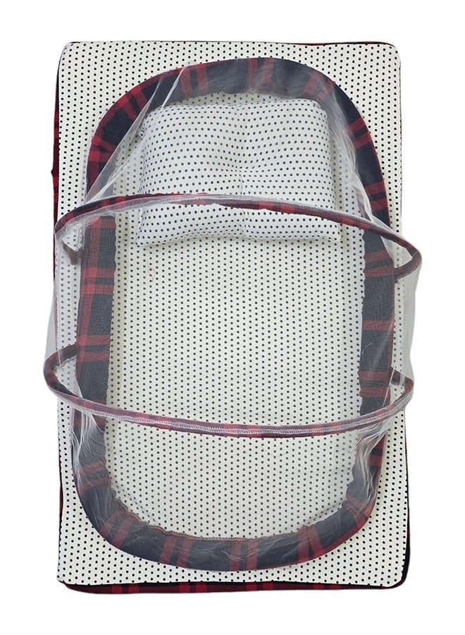 BABYCARA Baby Net Bed With Thick Mattress, Mosquito Net And Neck Pillow, 80 CM X 48 CM - Image 4