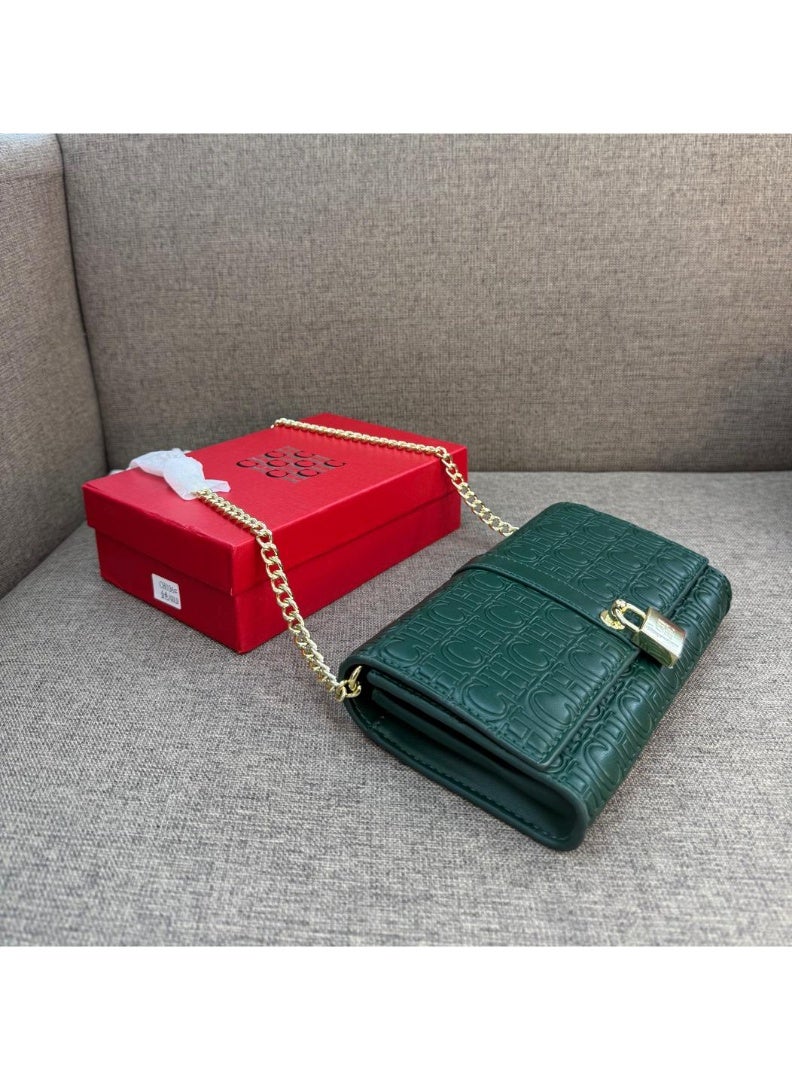 CHCH Satchel Bag,crossbag, Sling bag, embossed design leather