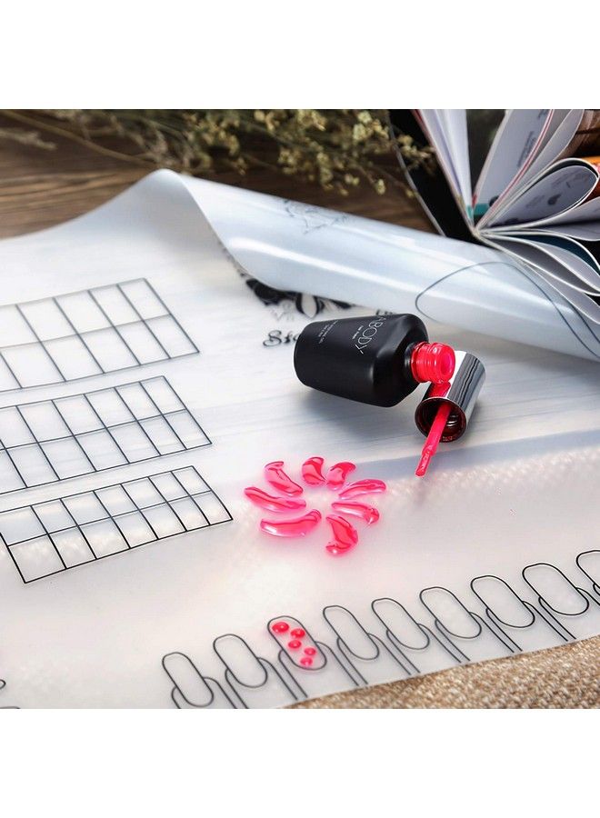 ANSELF Nail Art Silicone Mat Foldable Washable Table Pad Nail Practice Workspace Design Plate For Stamping Reverse Stamp - Image 5