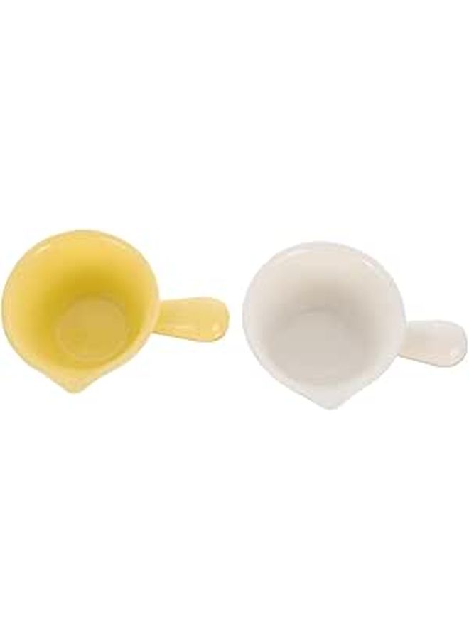 Ceramic Dipping Bowls Set Of 2 With Handles For Sauces Snacks Home And Outdoor Use - Image 1