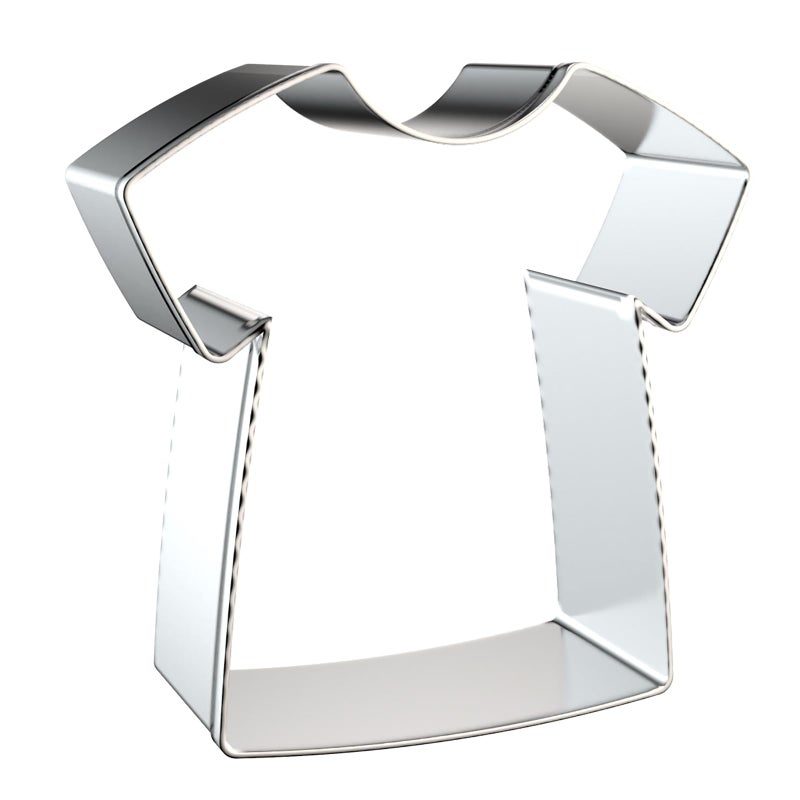 QAAQS T-Shirt/Sports Jersey/Medical Scrub/Baby Shirt Cookie Cutter Set - 5""  4""  3""  2"" - 4 Piece - Stainless Steel  - Image 4