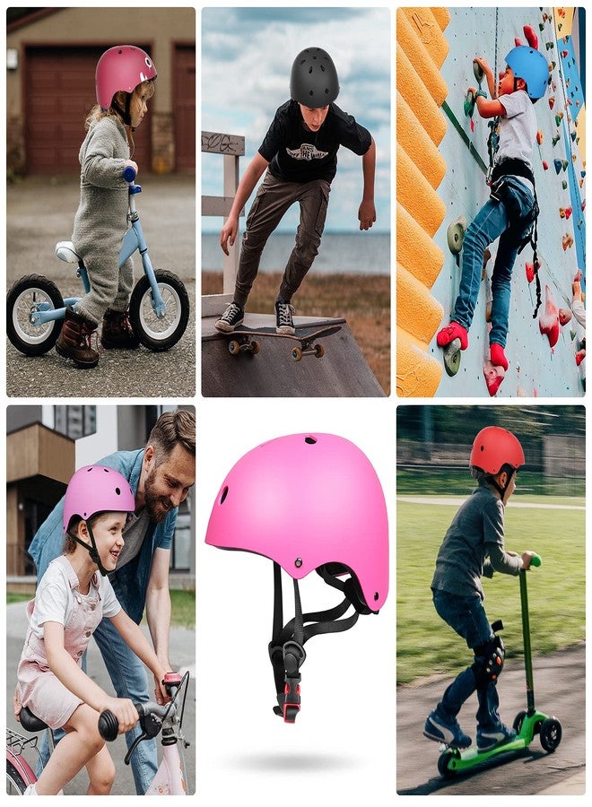 Glaf Toddler Helmet for 2-8 Years Kids Bike Helmets Baby Girls Boys Multi-Sport Adjustable Skateboard Bicycle Helmet Lightweight 4 Sizes for Toddlers (Pink, Small: 20.08"-21.26" / 51cm-54cm) - Image 2