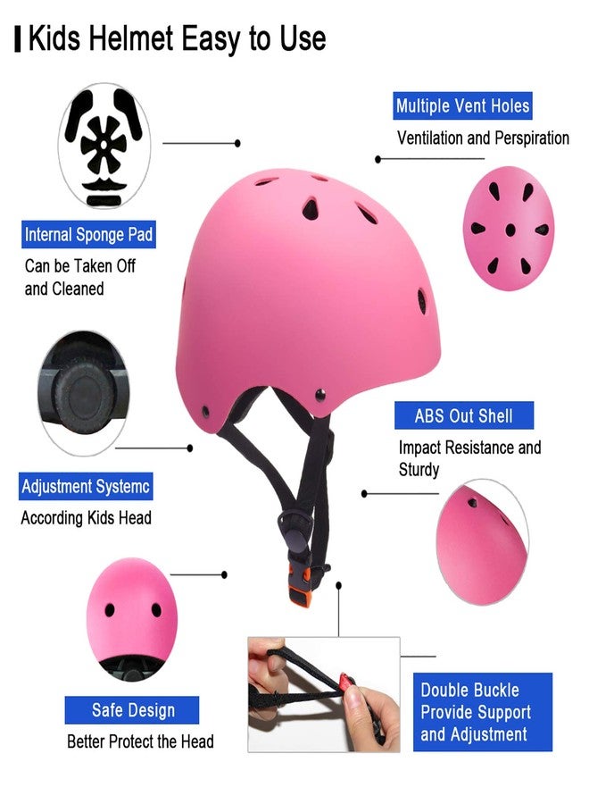 Glaf Toddler Helmet for 2-8 Years Kids Bike Helmets Baby Girls Boys Multi-Sport Adjustable Skateboard Bicycle Helmet Lightweight 4 Sizes for Toddlers (Pink, Small: 20.08"-21.26" / 51cm-54cm) - Image 3