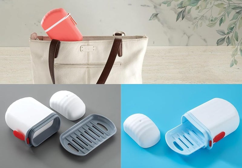 Anshri Pack of 3 Travel Soap Holder - Portable Soap Dish for Home, Outdoor Hiking, and Camping - Compact and Durable Plastic Travel Soap Box - Soap Case Ideal for Travel Accessories 0895 - Image 3
