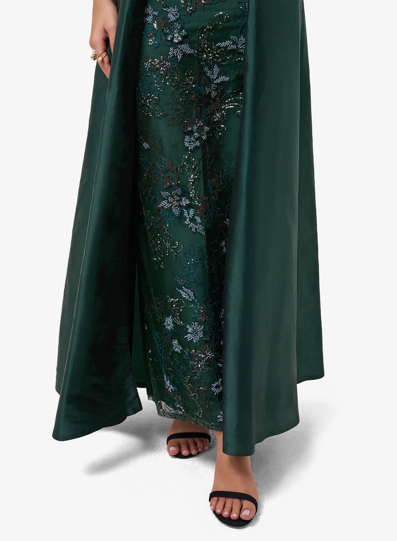 Threadz by Ajooni Shimmer Off-Shoulder Maxi Dress - Image 3