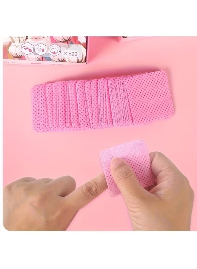 Professional Makeup and Nail Polish Remover Wipes - Soft Texture - [300] Wipes - White or Pink - Image 2
