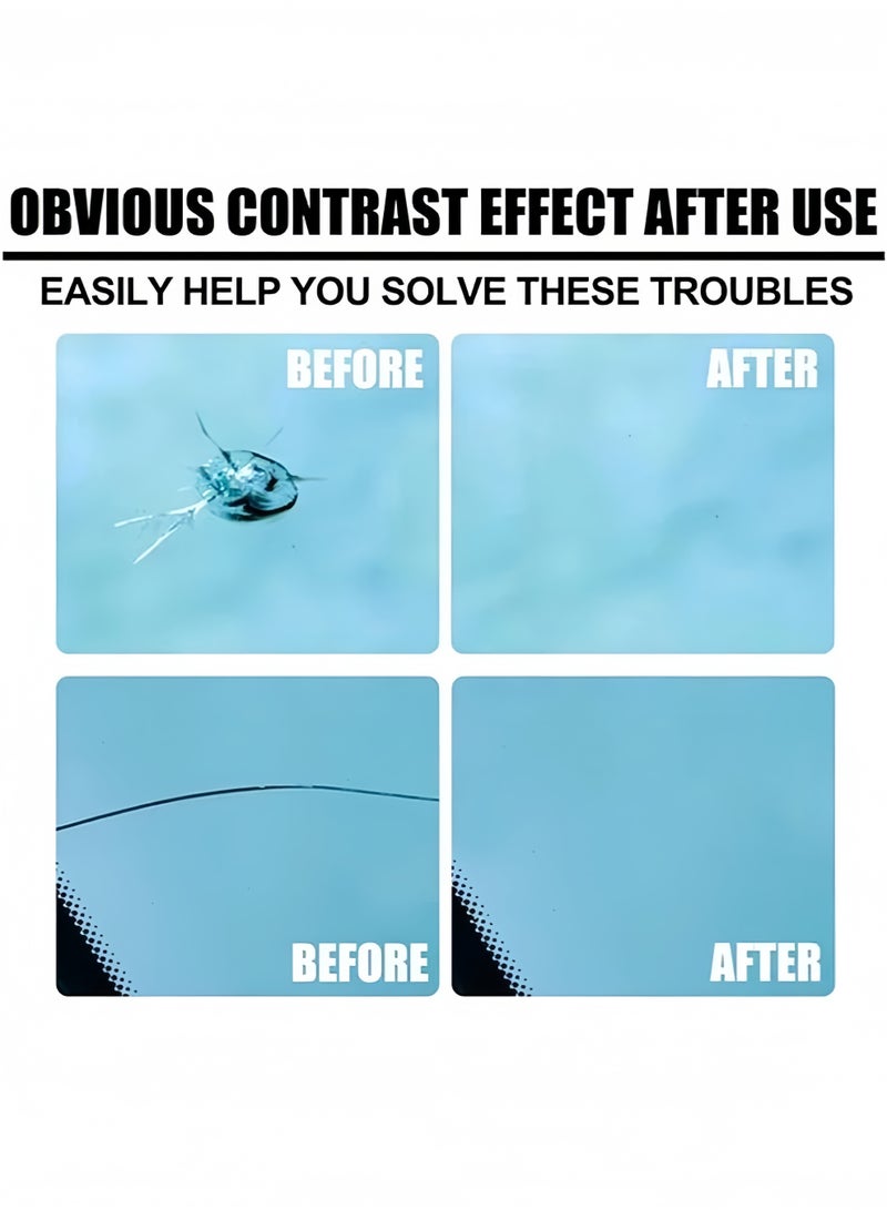 Lee Yon Windshield Crack Repalr for Glass Crack Repair Adhesive, 2025 Upgrade Windshield Repair Kit, Multifunctional Cracks Gone Glass Repair Fluid for Fixing Chips, Window Crack Repair Kit - Image 4