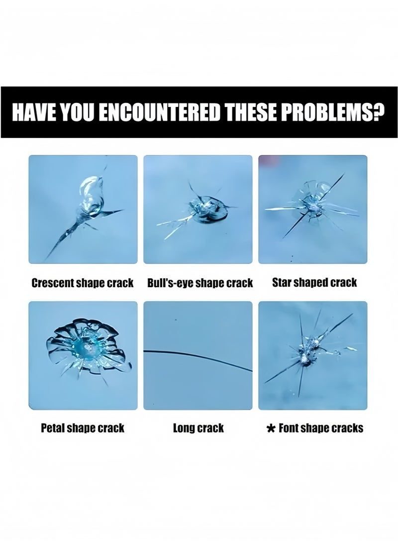 Lee Yon Windshield Crack Repalr for Glass Crack Repair Adhesive, 2025 Upgrade Windshield Repair Kit, Multifunctional Cracks Gone Glass Repair Fluid for Fixing Chips, Window Crack Repair Kit - Image 3