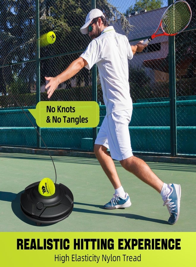 Tezewa Tennis Trainer Set Tennis Practice Rebounder with String Solo Tennis Trainer Practice Equipment 3 Replacement Rebound Balls Portable Tennis Practice Equipment for Adults Kids - Image 2