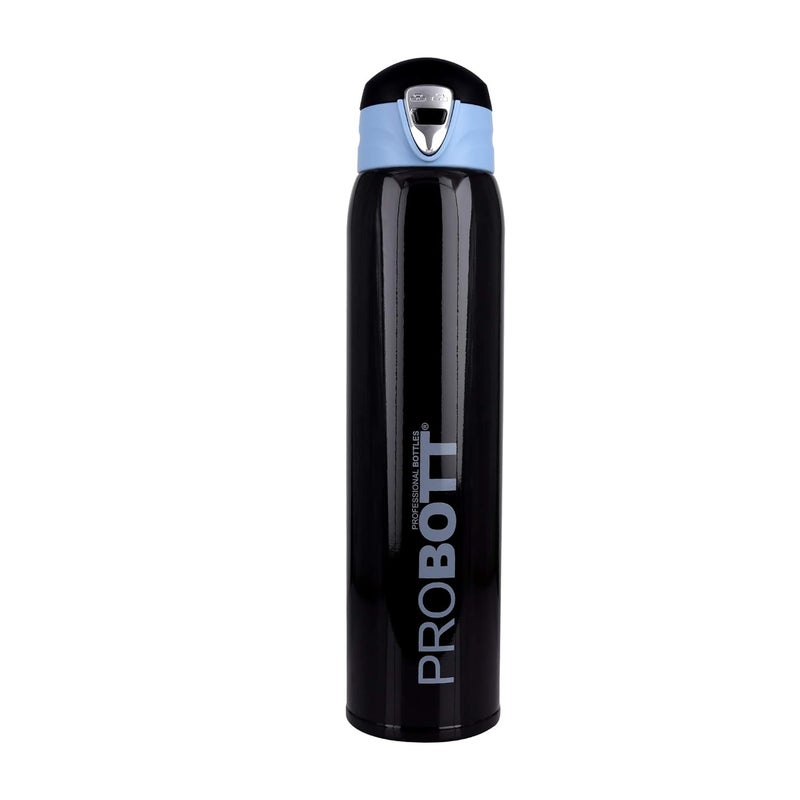 PROBOTT Probott Swift 950ml Thermoses Vacuum Insulated Flask Bottle, Stainless Steel Water Bottles, Dark Brown | Wide Mouth | Flip Top Cap | Hot and Cold | Leak Proof | Water | Tea | Coffee | Office | Travel  - Image 1