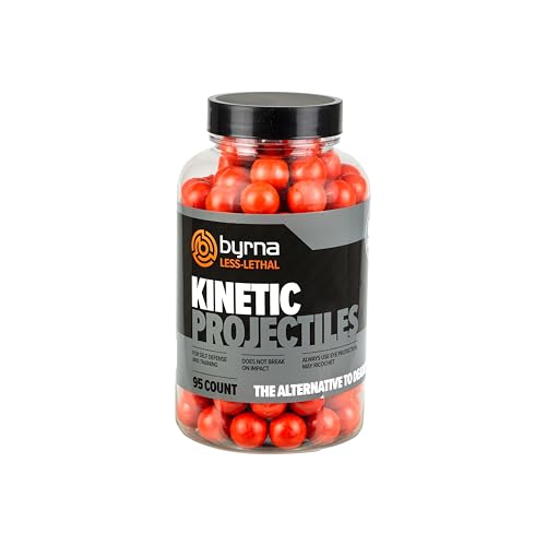 Byrna Kinetic Projectiles - .61 Cal Reusable Hard-Solid Plastic Rounds for Training, Target Practice and Self Defense, 0.61 Caliber - (95 Count) - Image 1