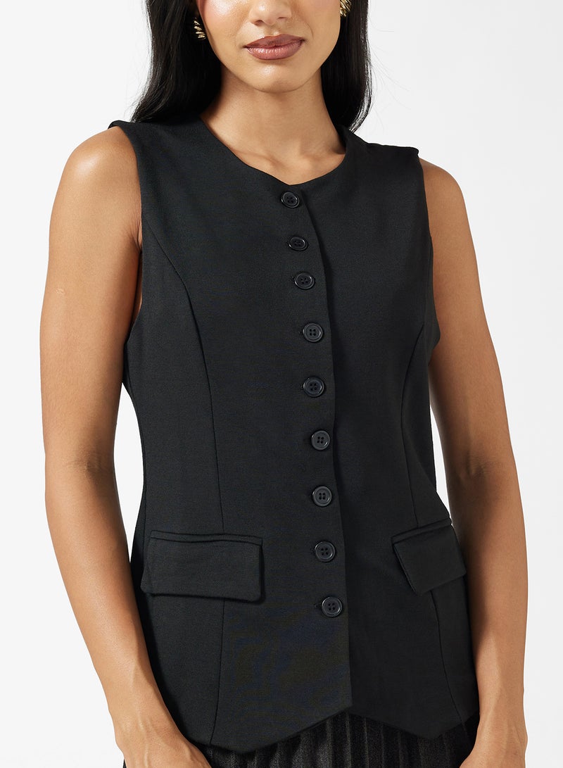 Ginger Longline Button Up Waistcoat - Image 3