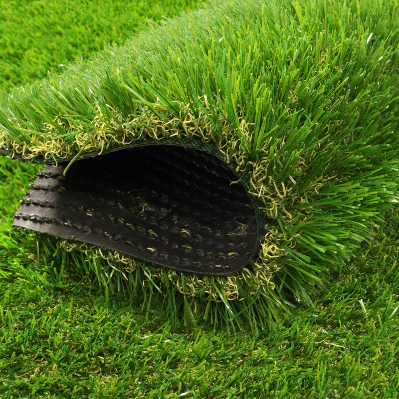 Heyroll Artificial Grass Thick Turf Rug 4 ft x 6 ft, 35MM Outdoor Indoor Fake Grass Mat, Astro Turf Lawn for Dogs Pets, Synthetic Grass Rug with Drainage Holes & Rubber Backing/Custom Size - Image 1