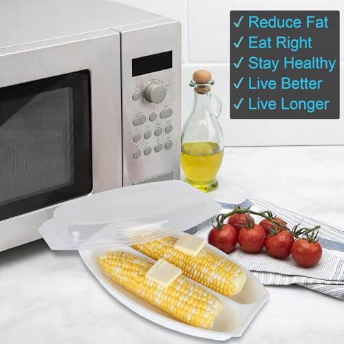 Home-X Microwave Corn Steamer with Lid - BPA-Free, Dishwasher Safe, Airtight Lid Corn on the Cob Microwave Steamer for Delicious and Perfectly Cooked Corn on the Cob in Minutes - Image 5