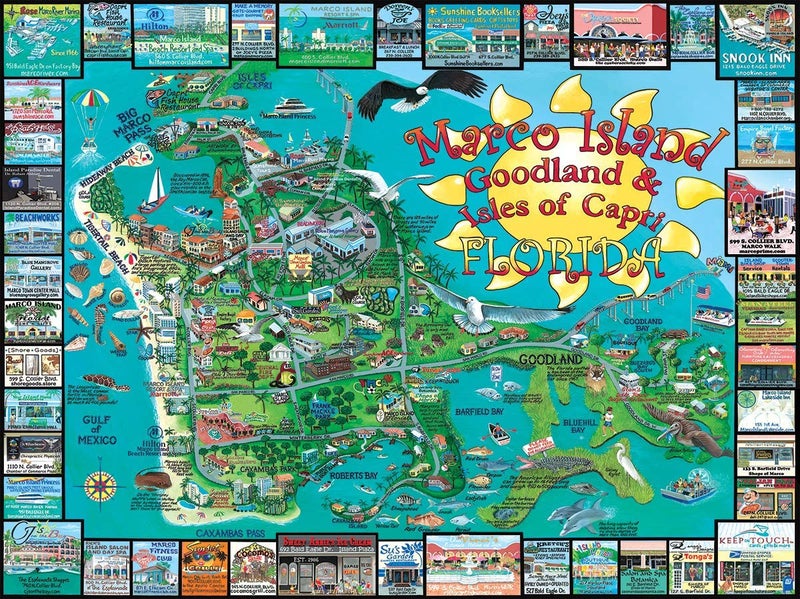 White Mountain Puzzles Marco Island Florida 1000 Piece Jigsaw Puzzle - Image 3