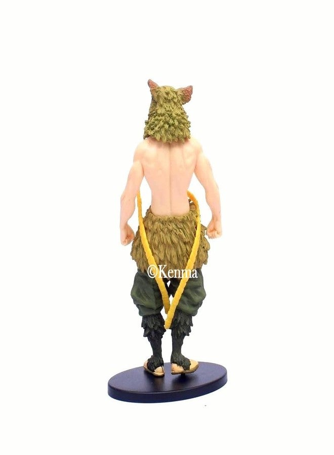 KENMA Inosuke Hashibira Action Figure 14 Cms PVC Toys Kimetsu No Yaiba Models Toys Collectible Black and Brown Figurine - Image 4