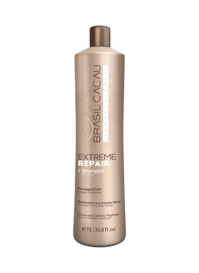 Brasil Cacau Brasil Cacau Extreme Repair Shampoo 1L - Luxurious Formula for Deep Hair Repair, Gloss & Protection Against Damage  - Image 1