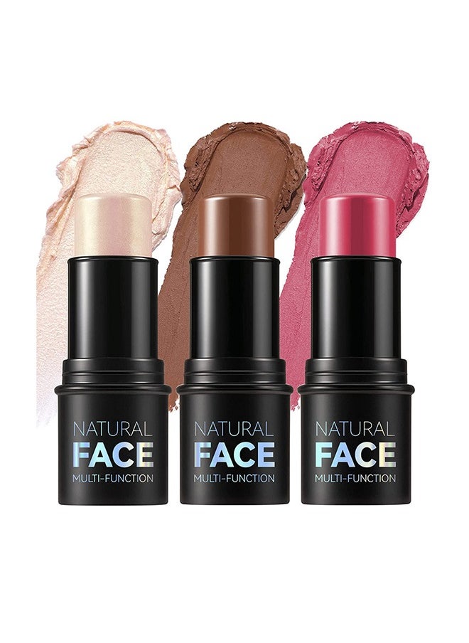 Julystar - Face Multi Function Highlighter Stick, Moisture and Lightweight Highlighters Makeup Stick, Blendable and Smooth-#01 - Image 1