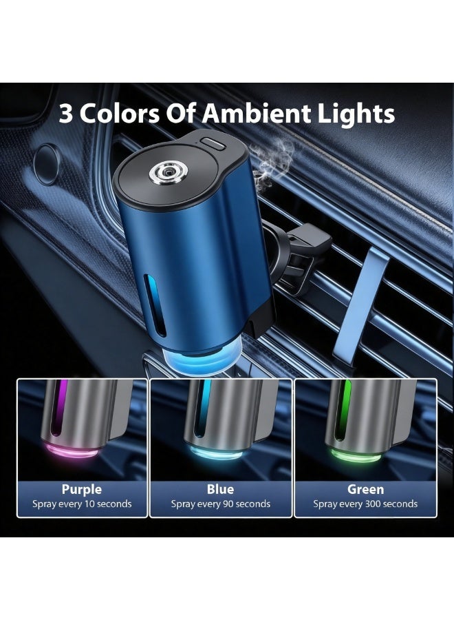 CAFELE Smart Car Air Freshener Diffuser, Auto On/Off Rechargeable Car Perfume, 3 Modes Adjustable Spray, Car Vent Aroma Diffuser with 3 Scents, Long Lasting Odor Eliminator - Image 2