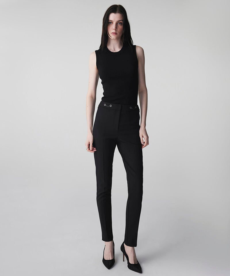 Ipekyol Skinny Trousers with Metal Accents - Image 1