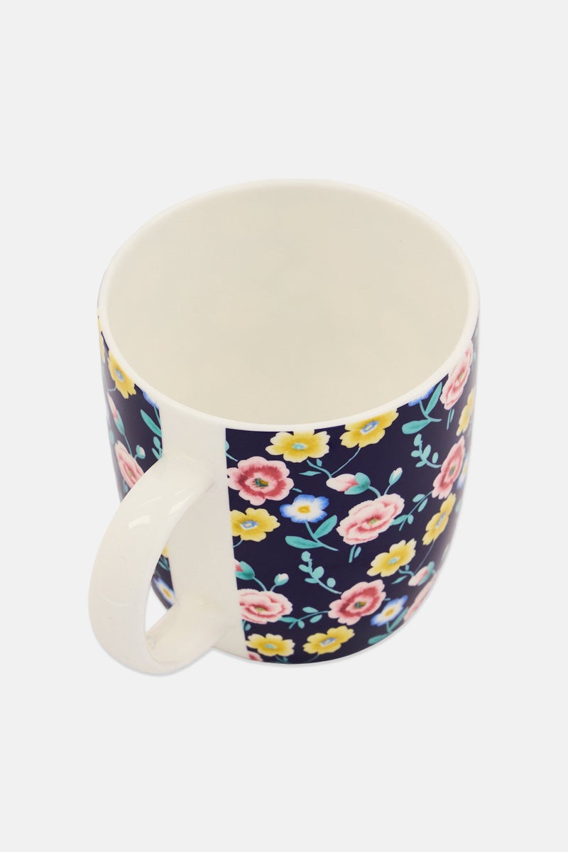 KitchenCraft Ceramic Floral Pattern Mug 425 ml, Multicolor - Image 3